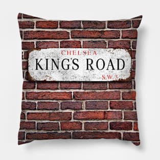 King's Road Chelsea Street Sign Pillow