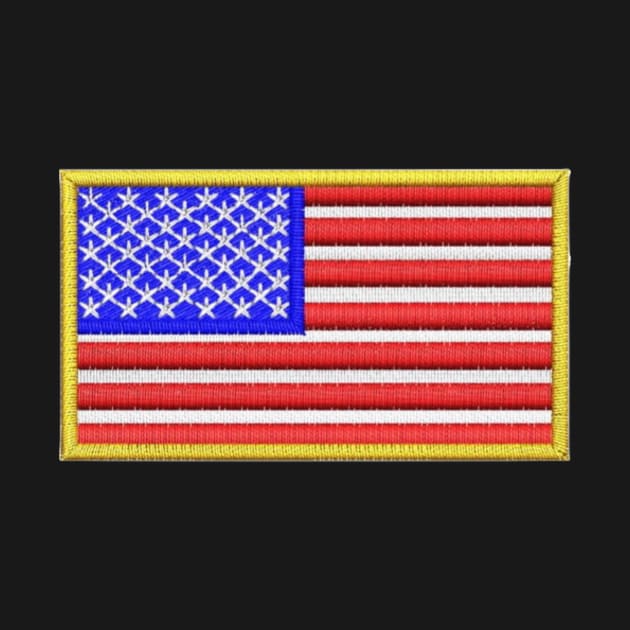 Embroidery American Flag Sticker by anacarminda