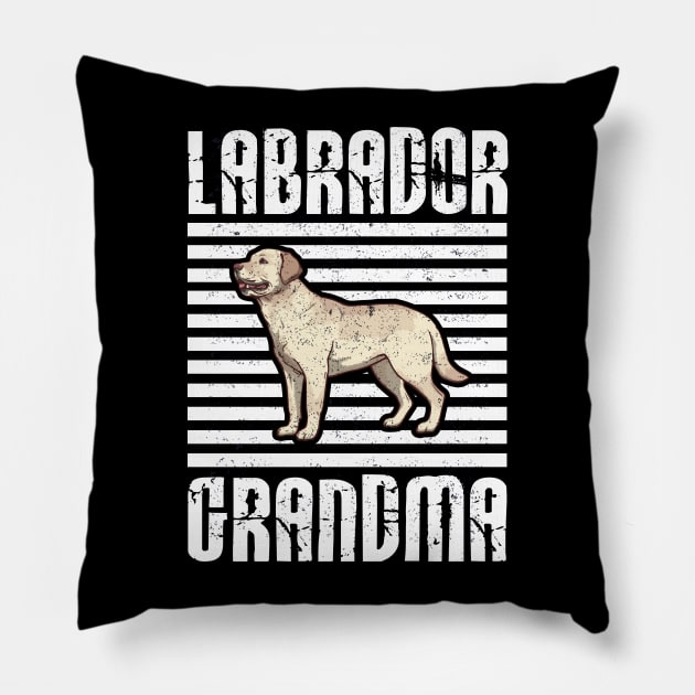 Labrador Grandma Proud Dogs Pillow by aaltadel