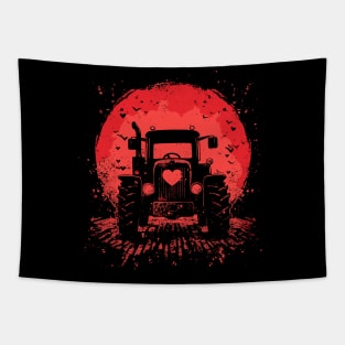 Retro Valentines Day Tractor | Farm Lover Tapestry