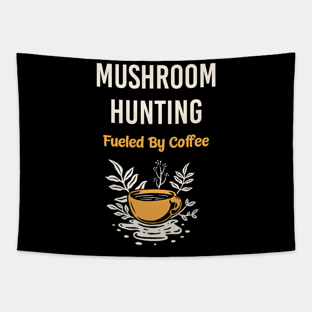 Mushroom Hunting Hunter Mushrooming Picking Foraging Shrooming Tapestry by flaskoverhand