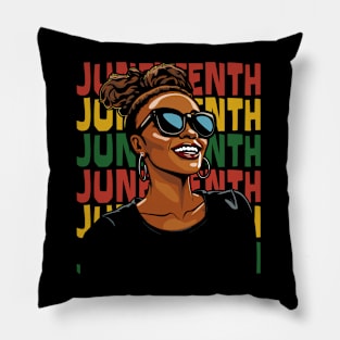 Black History Juneteenth Art for Men, Women, Girls Pillow