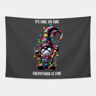 Its Fine I'm Fine Everything Is Fine, Christmas Gnome Tapestry