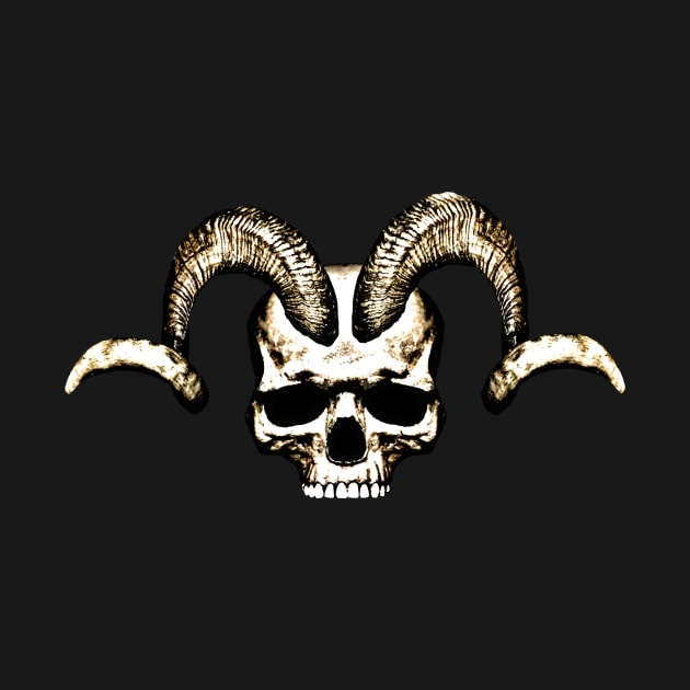 Ram Horned Skull by RawSunArt