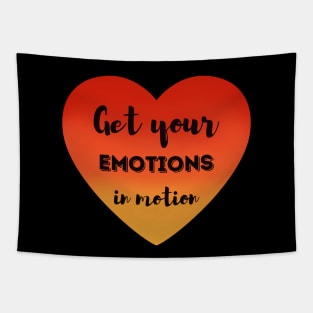 Get your emotions in motion - red and orange gradient heart Tapestry