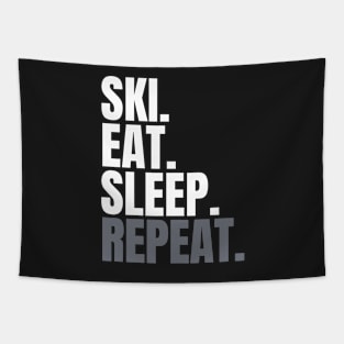 Eat Sleep Ski Repeat Tapestry