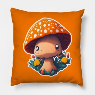 Kawaii mushroom is my best friend, I love it V2 Pillow