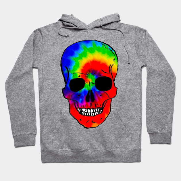 tie dye skull hoodie