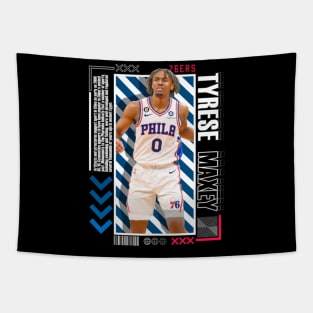 Tyrese Maxey Paper Poster Version 10 Tapestry