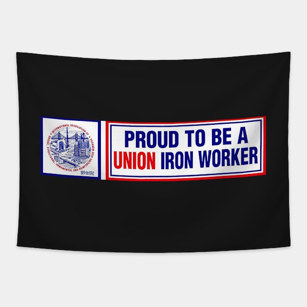 Proud Iron Worker Tapestry by  The best hard hat stickers 