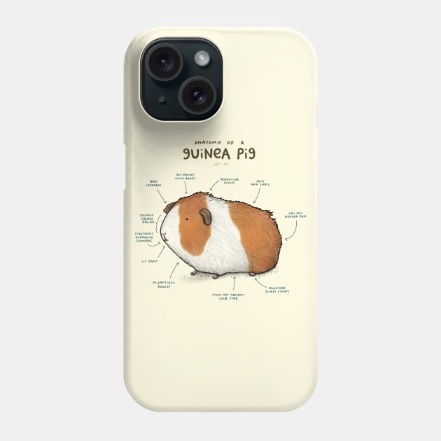 Anatomy of a Guinea Pig Phone Case by Sophie Corrigan