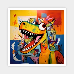 Funny Abstract Dinosaur Magnet