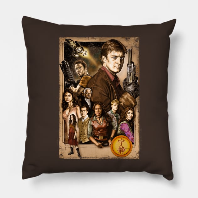 The Crew of the Serenity Pillow by artofbriancroll