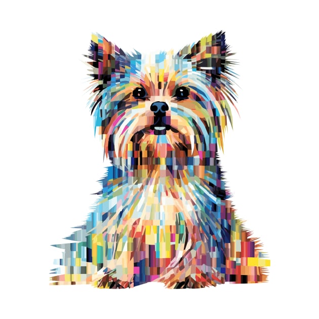 Yorkshire Terrier Dog Pet World Animal Lover Furry Friend Abstract by Cubebox