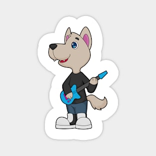 Dog Musician Guitar Music Magnet