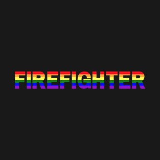 Firefighter Rainbow Pride T-Shirt