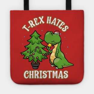 T Rex Hates Christmas Dinosaur Tote