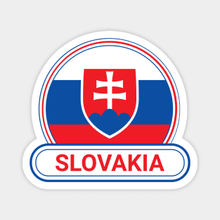 Slovakia Country Badge - Slovakia Flag Magnet