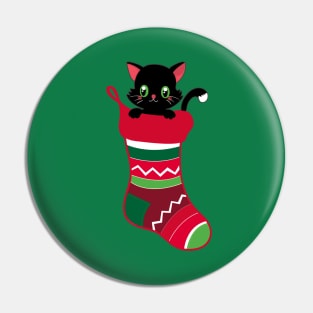 Cute Kitten Christmas Stocking Stuffers Cat Gift Shirt for Cat Lovers Pin