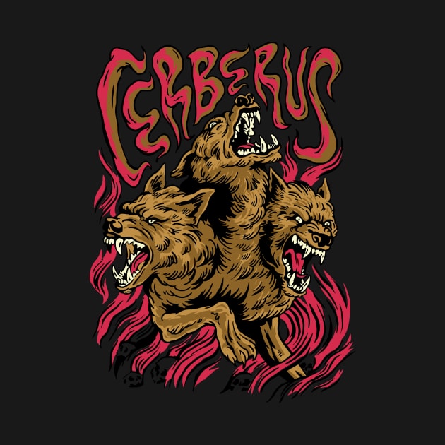 Ancient Greek Mythology Cerberus Illustration by SLAG_Creative