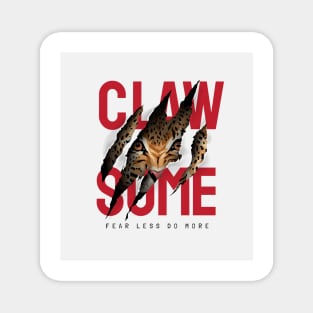 claw-some-slogan-with-tiger-face-claw-mark-illustration Magnet