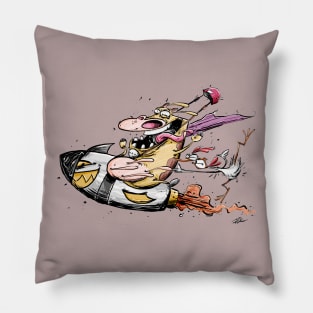 cow and chicken Pillow