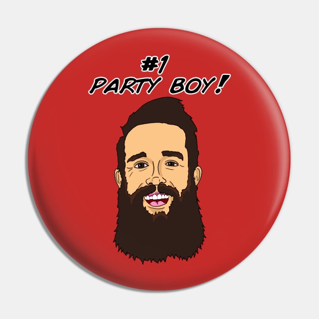 #1 Party Boy Pin by Fergal_Quigley