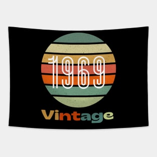 vintage 1969 design for retro tee, 52th birthday Gift vintage 1969 , retro birthday gift for 1969 , Tapestry