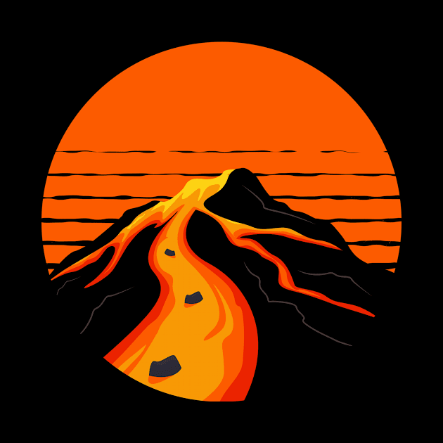 Volcano geology nature illustration motif by Realfashion