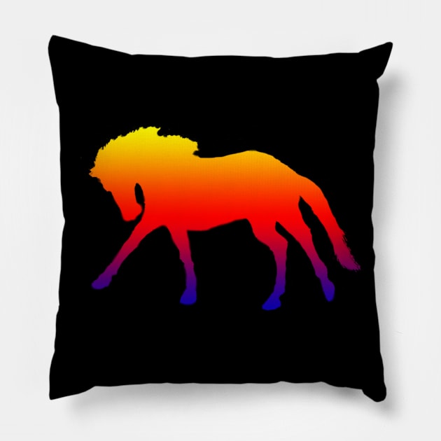 Sunset Horse Pillow by Shyflyer