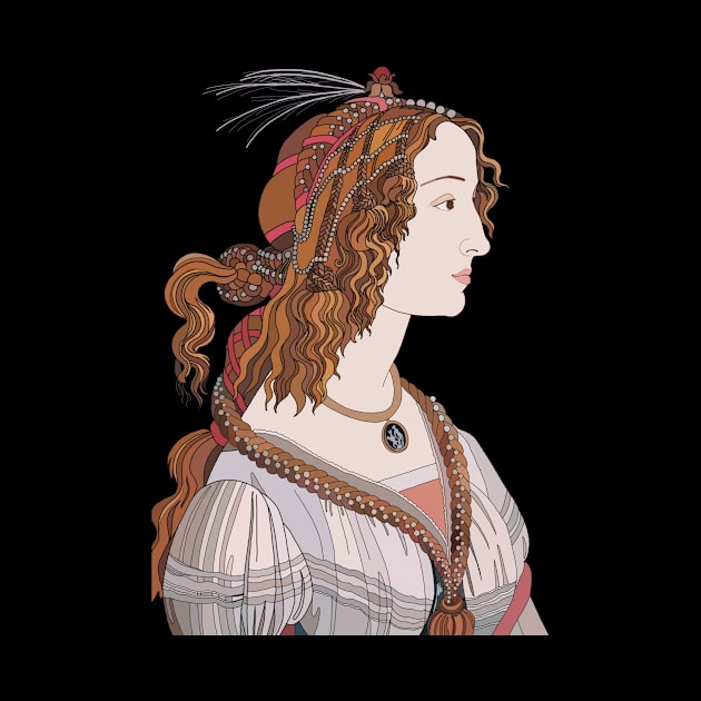 Inspired by Sandro Botticelli’s Portrait of a Young Woman by IdinDesignShop