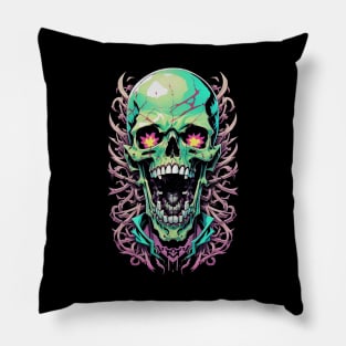 Skull Illustration Pillow