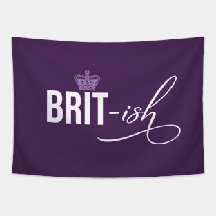 Brit-ish Kinda Royalty Purple Crown Funny Tapestry