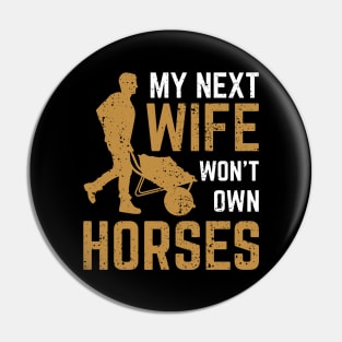 Funny Horse Farm Horseman Horseback Riding Gift Pin