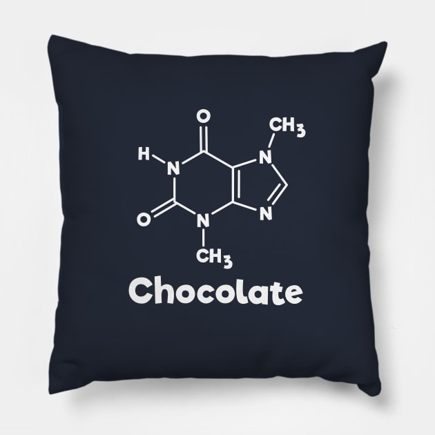 Chocolate Molecule Chemistry Science Pillow by happinessinatee