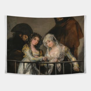 Majas on a Balcony by Francisco Goya Tapestry