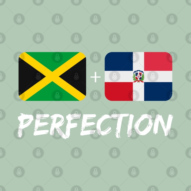 Dominican Plus Jamaican Perfection Mix Flag Heritage Gift by Just Rep It!!