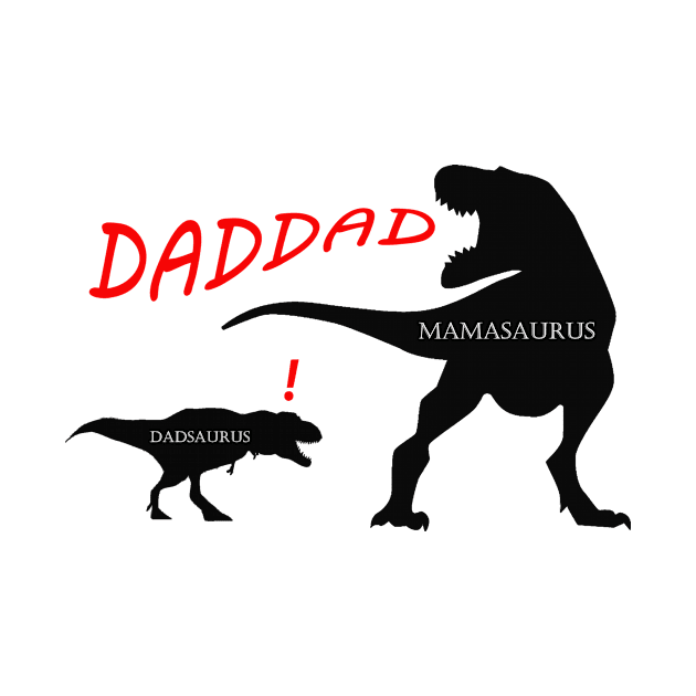 Mamasaurus and Dadsaurus Dinosaur Family T-shirt by Hercules t shirt shop