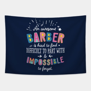 An awesome Barber Gift Idea - Impossible to Forget Quote Tapestry