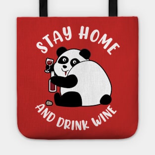 Panda Drinks Wine Tote