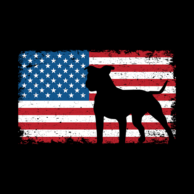 American Pitbull Terrier American Flag Shirt USA Patriotic Dog Gift by blacks store