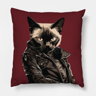 Tough Siamese Cat Pillow