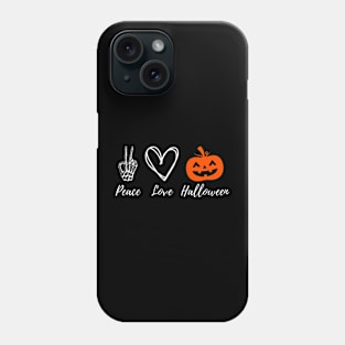 Peace love halloween Phone Case