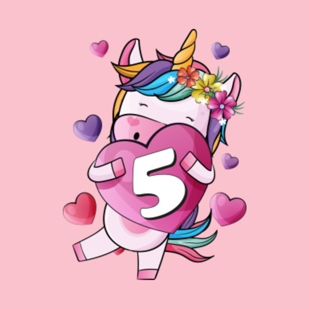 5th-birthday-unicorn-lover-for-5-year-olds-unicorn-5th-birthday-t