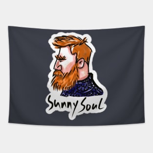 redhead man with sunny soul Tapestry