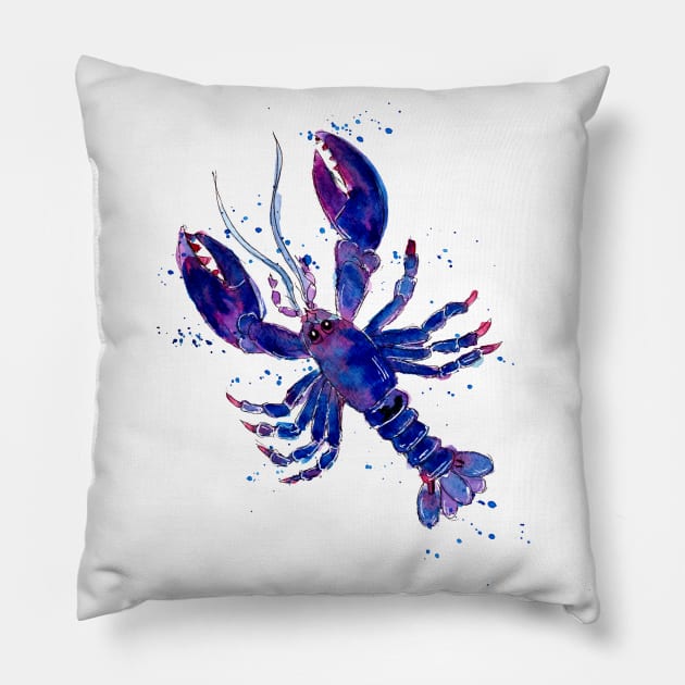 Purple Lobster Pillow by ZeichenbloQ