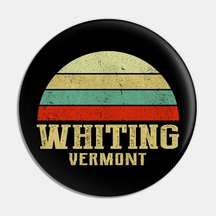 WHITING VERMONT Vintage Retro Sunset Pin