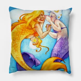 Sun & Moon Mermaids Pillow