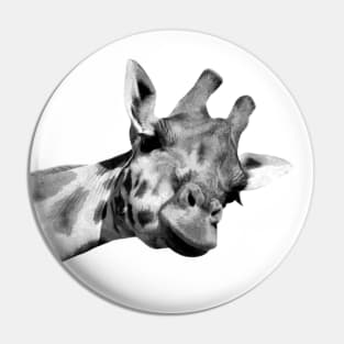 Black and White Giraffe Pin