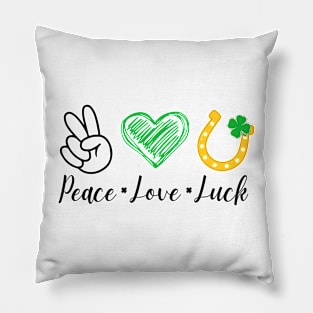 PEACE LOVE LUCK Pillow